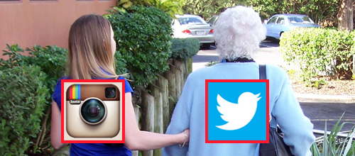 Ouderen kiezen voor Twitter, jongeren voor Instagram